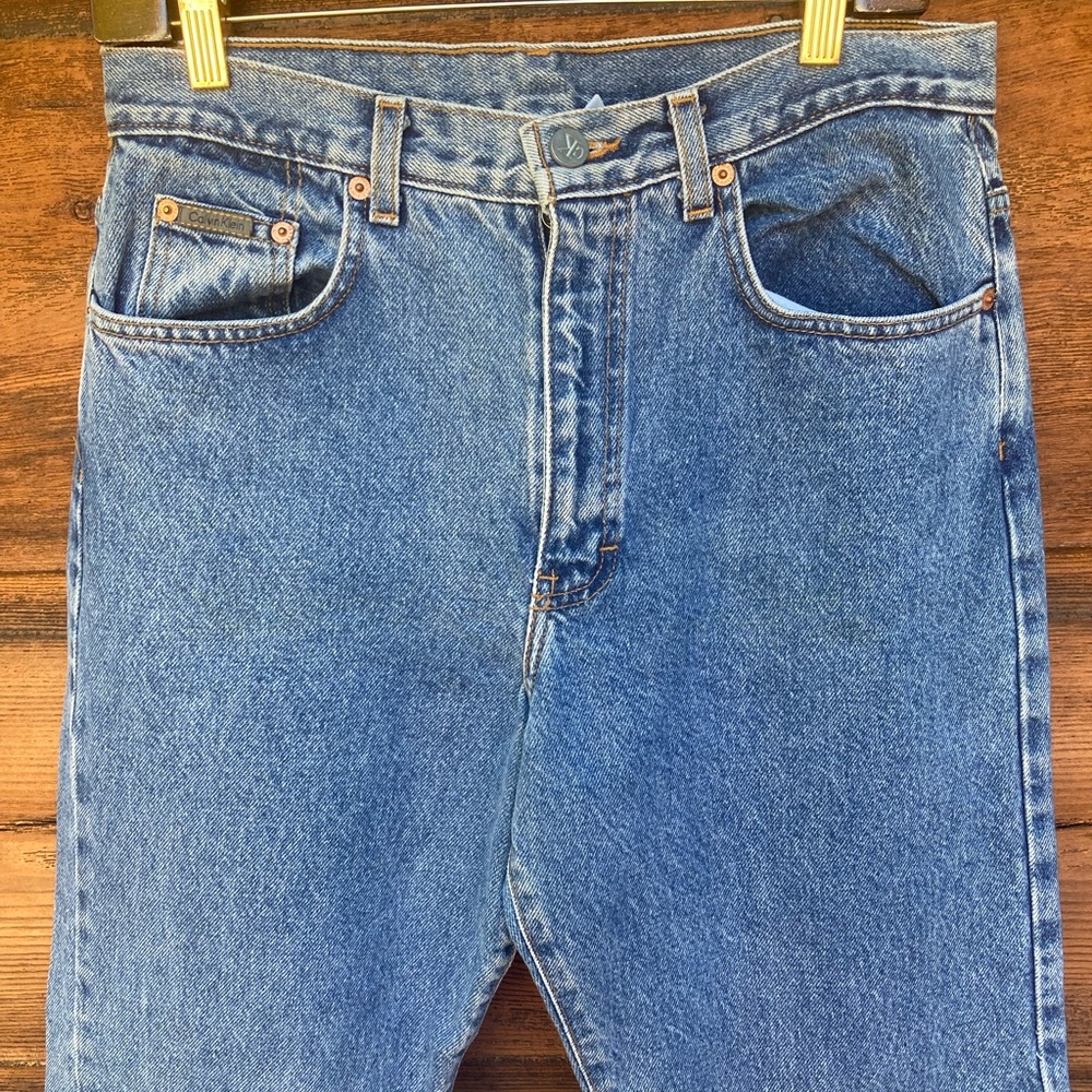 Calvin Klein Straight Classic Blue Jeans - Picture 3 of 8